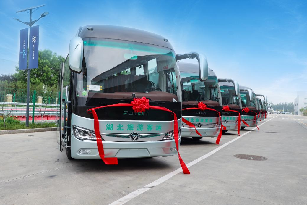 鑫輝同行 旅途無憂丨福田歐輝BJ6906批量交付湖北恩施鑫達客運(圖2)